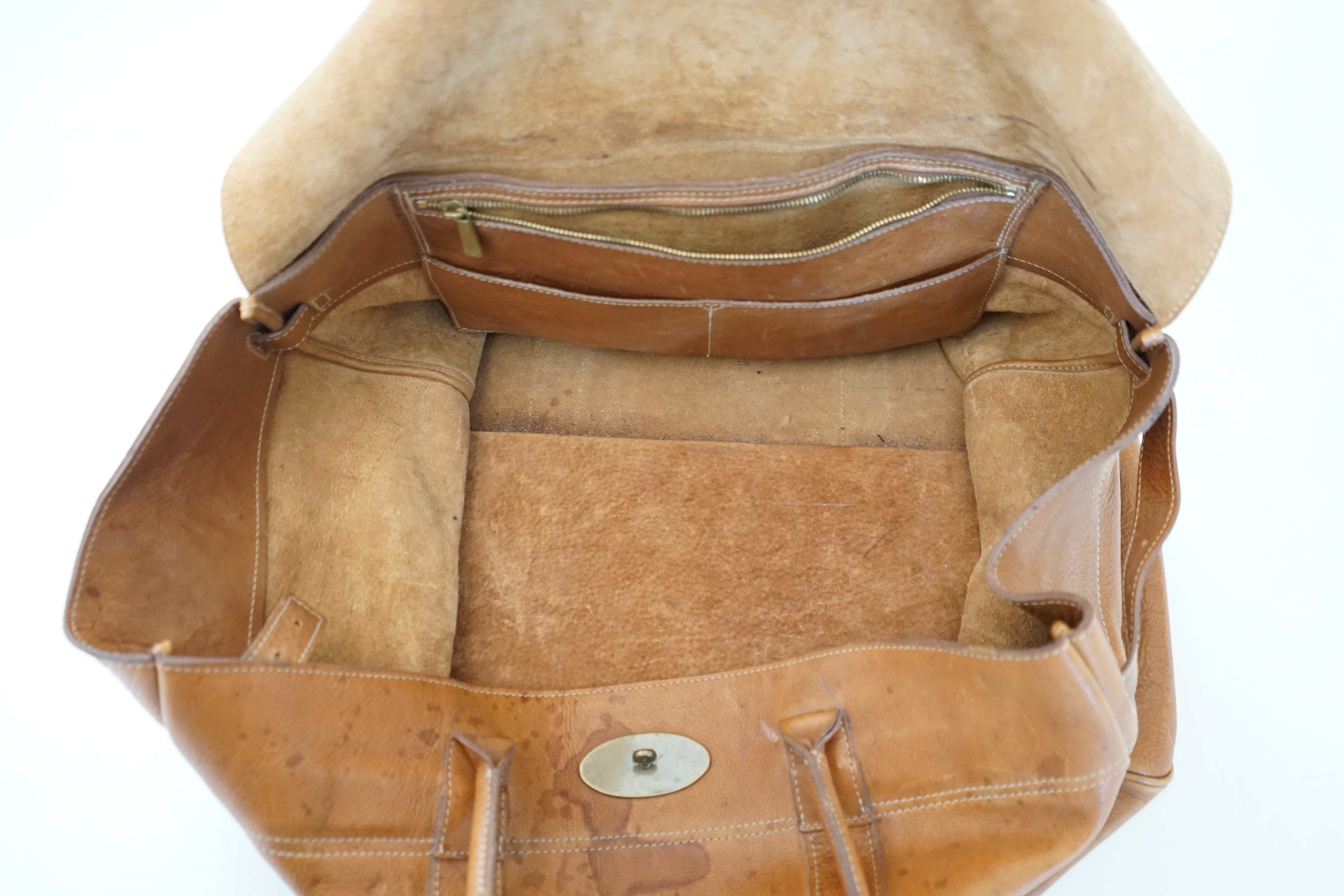 A Mulberry large Bayswater, in natural grain tan brown leather width 50cm, depth 20cm, height 30cm